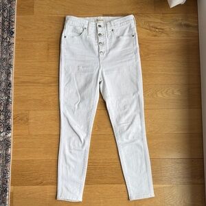 Madewell White High-Waisted Skinny Women Jeans